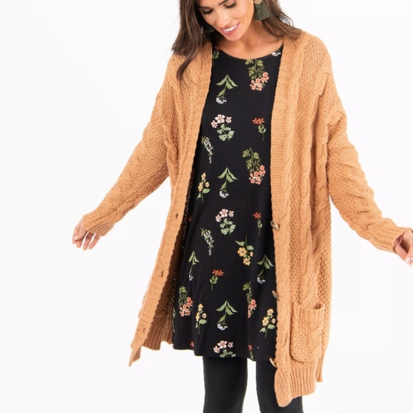 Agnes & Dora Sweaters - XL Boyfriend Cardigan Camel Mustard Yellow